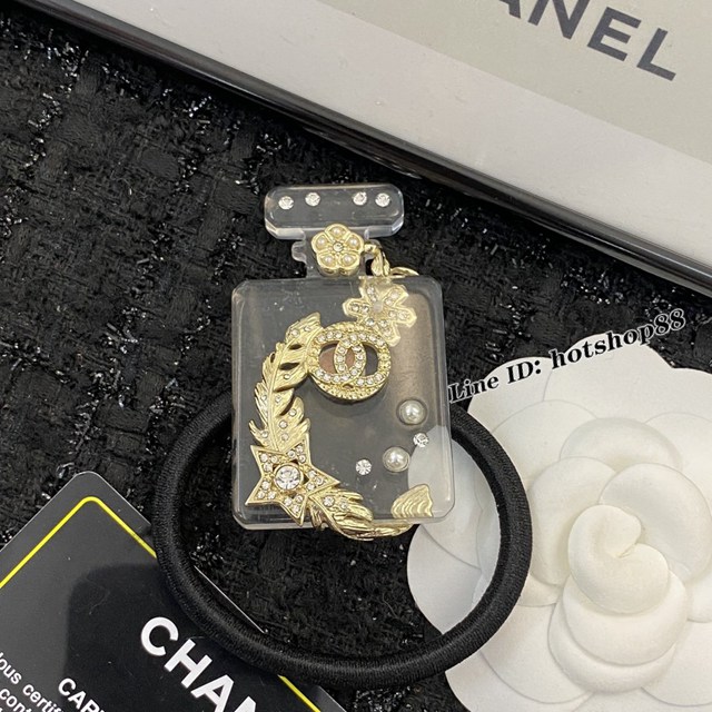 Chanel專櫃新款飾品 香奈兒高仿粉色發繩 zgb2707